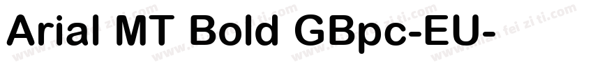Arial MT Bold GBpc-EU字体转换
